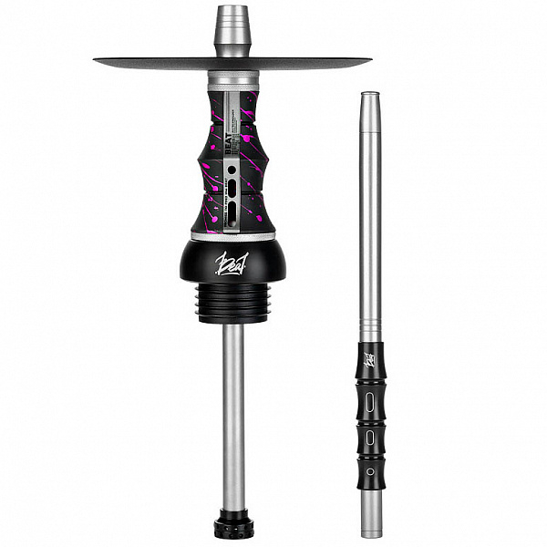 Кальян Alpha Hookah Beat Splash Grumpy прозрачная колба (Черный,Розовый, 40 см) в Самаре