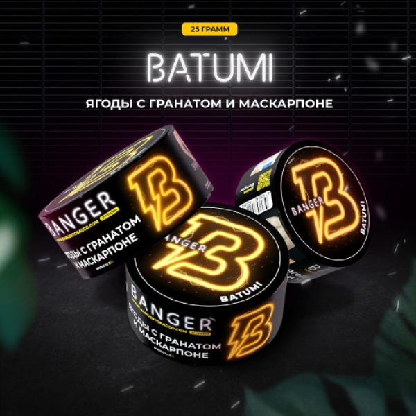 Табак Banger Batumi (Ягоды с Гранатом и Маскарпоне) 25 гр в Самаре