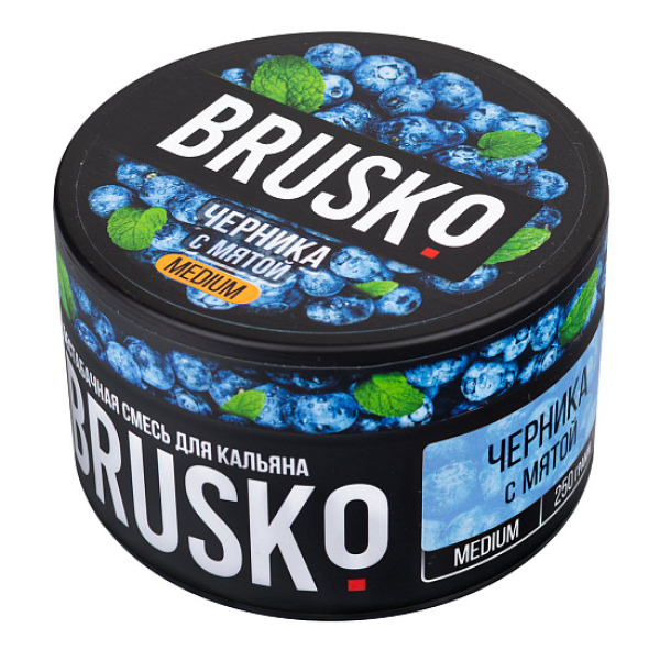 Смесь BRUSKO ЧЕРНИКА С МЯТОЙ (MEDIUM) 250 гр в Самаре
