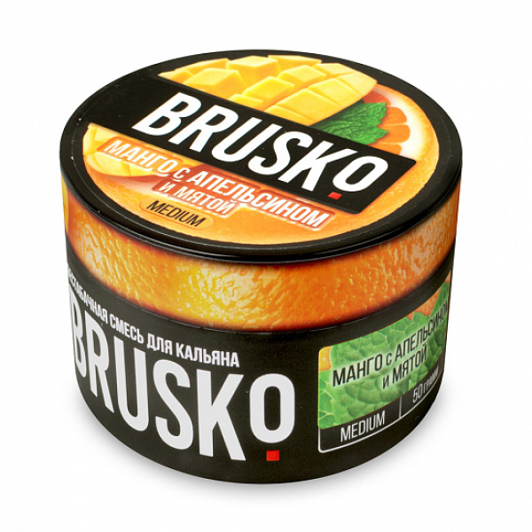Смесь Brusko Medium Манго апельсин мята 50 грамм в Самаре