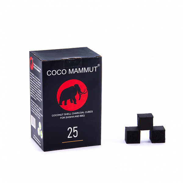 Уголь Cocomammut 25мм для кальяна - 1кг (72 шт) в Самаре