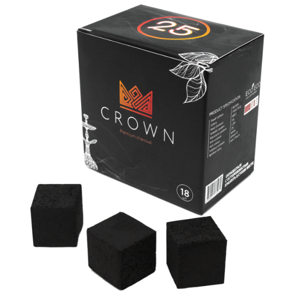 Кокосовый уголь Crown 25мм - 18 шт. в Самаре