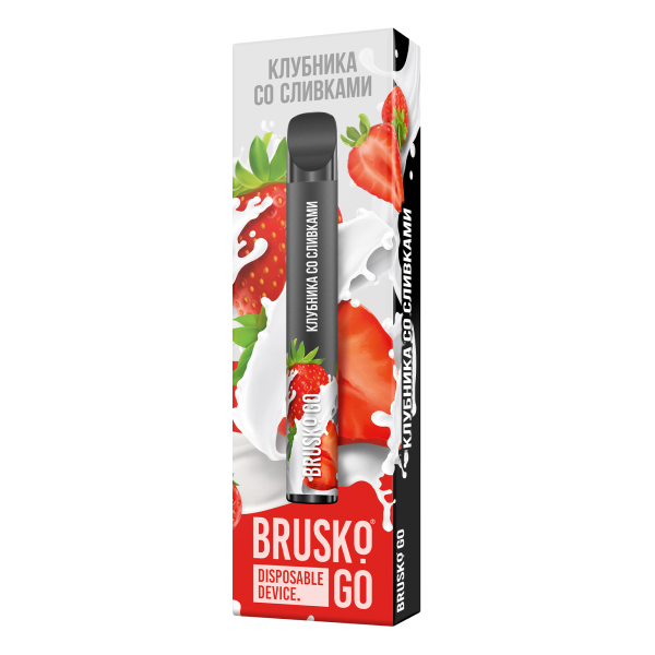 Одноразовая электронная сигарета Brusko Go Клубника Со Сливками 800 затяжек в Самаре