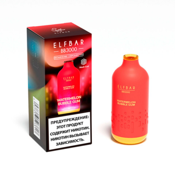Elfbar BB3000 Арбузная жвачка, 3000 тяг в Самаре