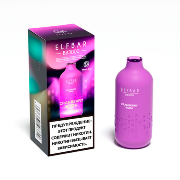 Elfbar BB3000 Клюквенная сода, 3000 тяг в Самаре