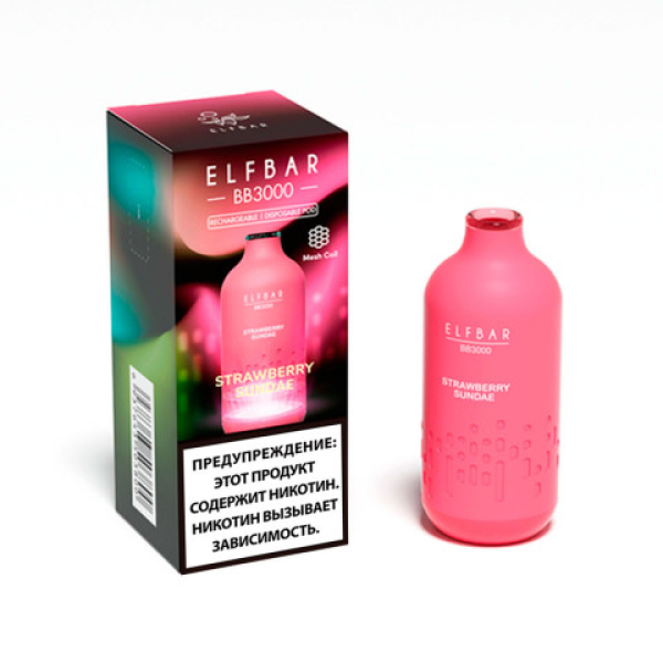 Elfbar BB3000 Мороженое с клубничным джемом, 3000 тяг в Самаре