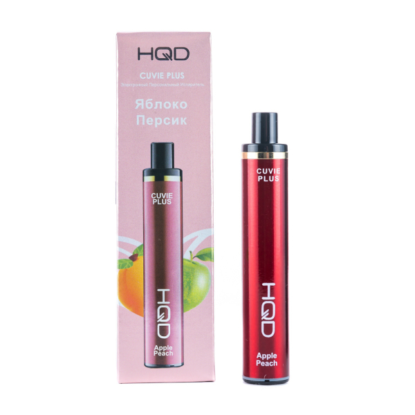 Одноразовая электронная сигарета HQD Cuvie Plus Apple Peach (Яблоко Персик) 1200 затяжек в Самаре