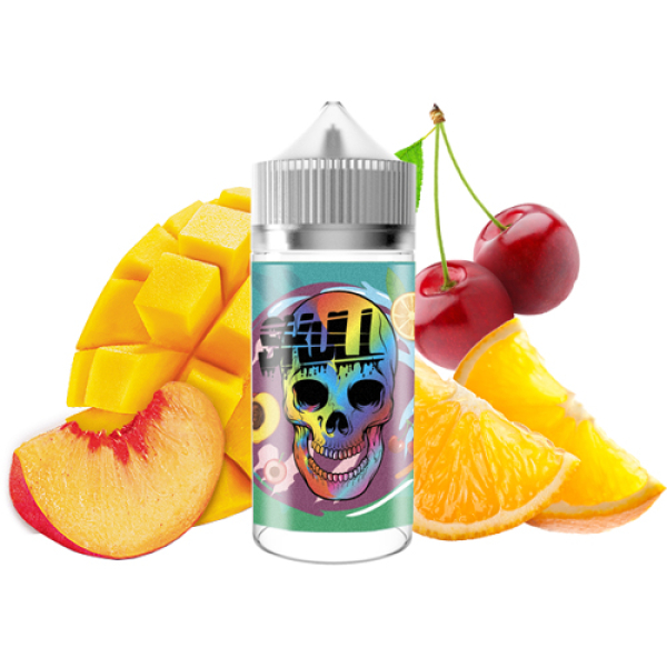 Жидкость SKULL Fruit Bomb (Персик Мандарин Ледяная Вишня) (100 мл, 0 мг/мл) в Самаре