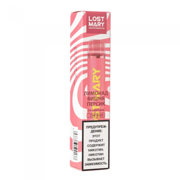 Lost Mary Cherry Peach Lemonade Лимонад вишня персик, 1500 тяг в Самаре