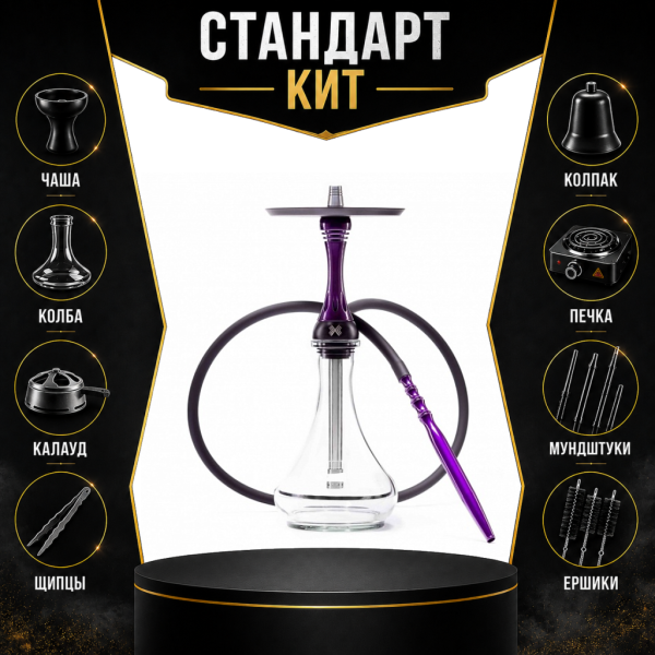 Набор с кальяном  Alpha Hookah X Purple СТАНДАРТ в Самаре