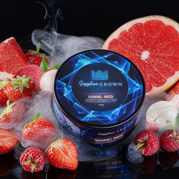 Табак Sapphire Crown Code red (Малина клубника) 100 гр в Самаре