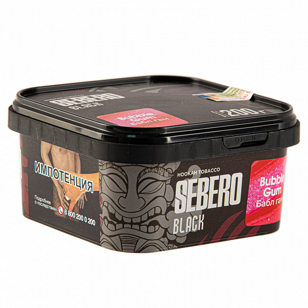 Табак SEBERO BLACK BUBBLE GUM 200 гр в Самаре