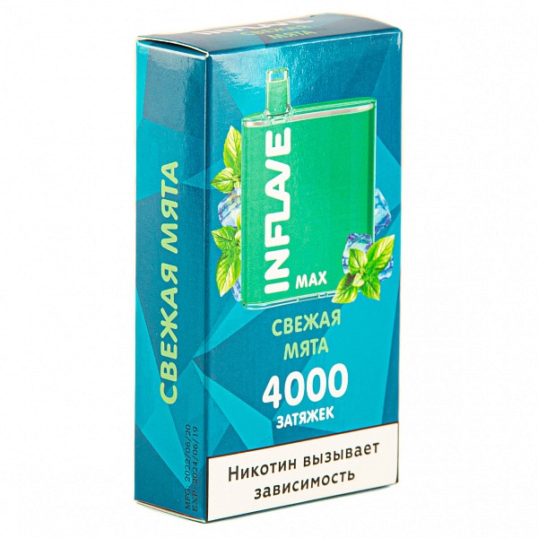 INFLAVE MAX Свежая мята, 4000 тяг в Самаре