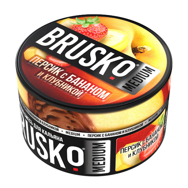 Смесь Brusko Персик с бананом и клубникой 250 гр в Самаре