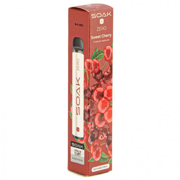 SOAK X ZERO Sweet cherry 1500 затяжек (без никотина) в Самаре