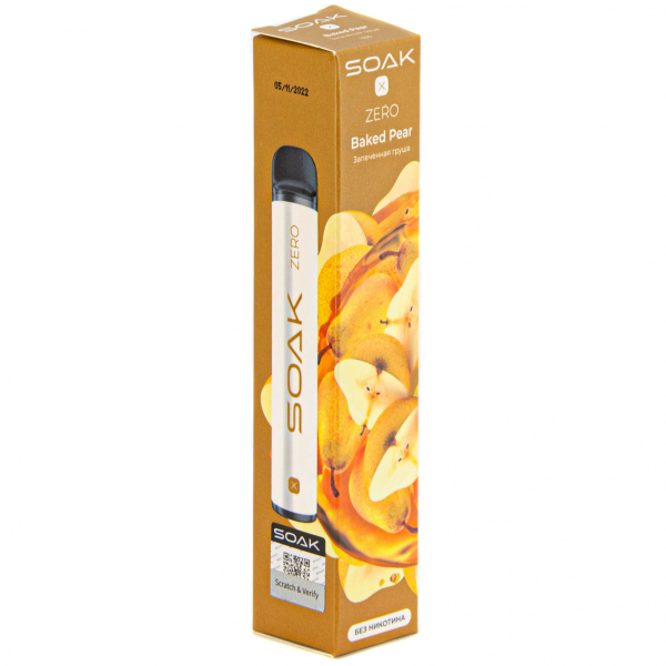 SOAK X ZERO Baked pear 1500 затяжек (без никотина) в Самаре