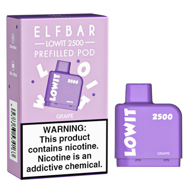 Картридж Elf Bar Lowit 2500 20 мг, 6 мл (Grape) в Самаре