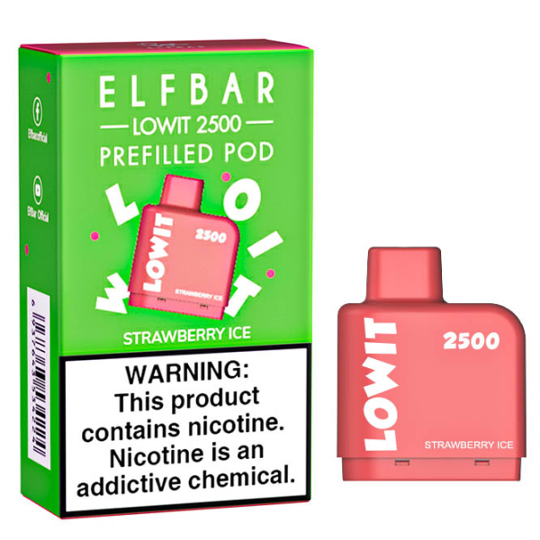 Картридж Elf Bar Lowit 2500 20 мг, 6 мл (Strawberry Ice) в Самаре
