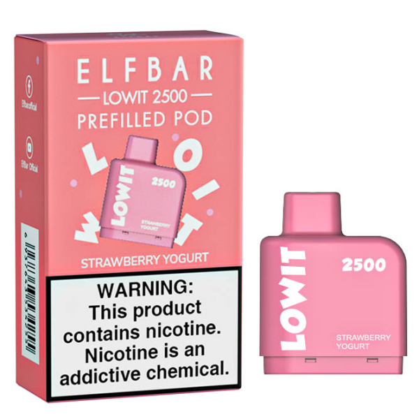 Картридж Elf Bar Lowit 2500 20 мг, 6 мл (Strawberry Yogurt) в Самаре