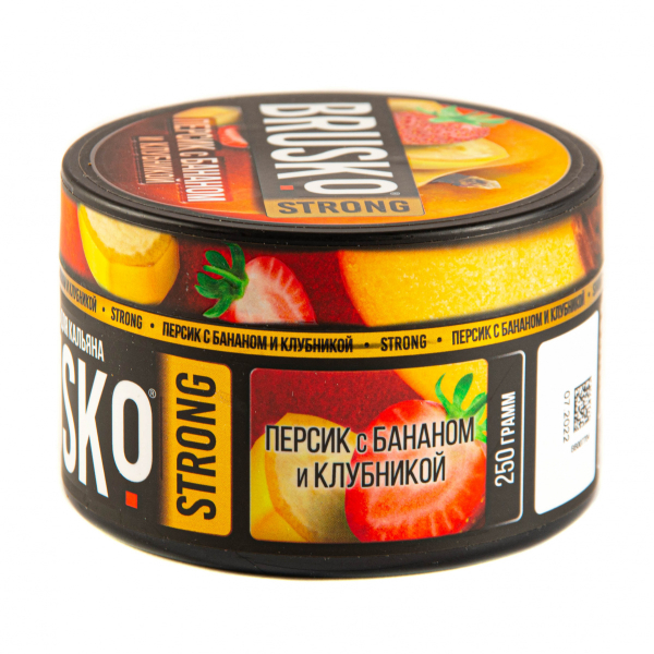 Смесь Brusko Strong персик с бананом и клубникой  250 гр в Самаре