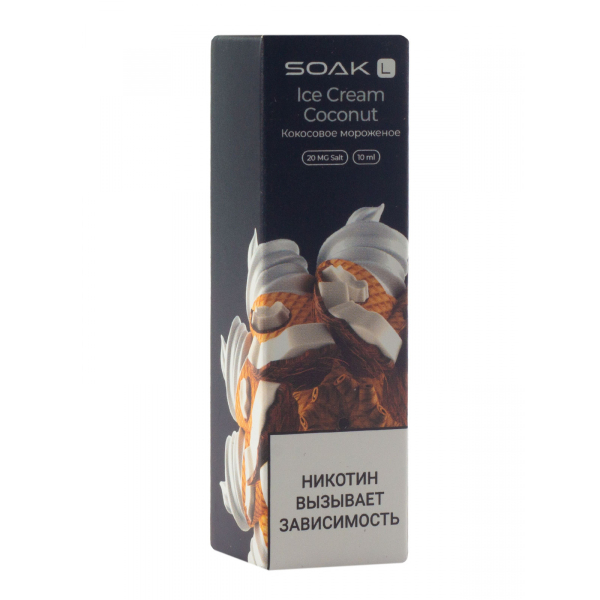 Жидкость Soak Ice Cream Coconut 10 Мл 2 Мг в Самаре