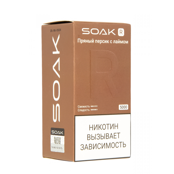 Soak R Пряный Персик С Лаймом 5000 Затяжек в Самаре