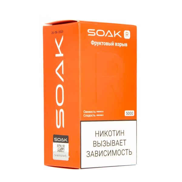 Soak R Фруктовый Взрыв 5000 Затяжек в Самаре