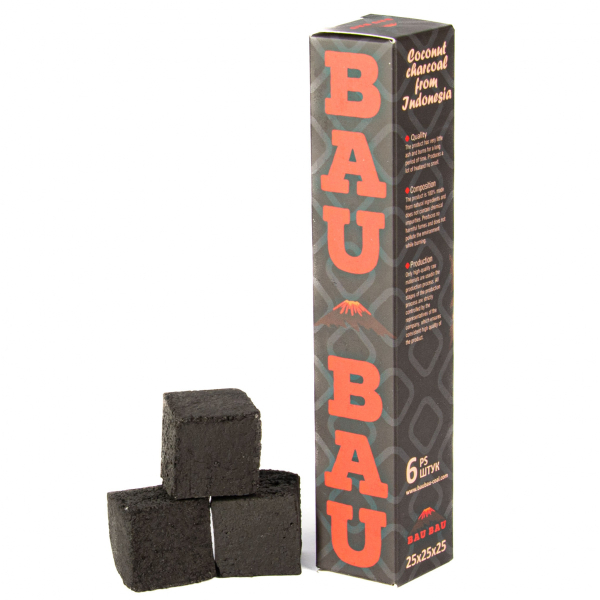 Уголь Bau Bau Кокосовый 6 Шт Черный (25 Мм) в Самаре