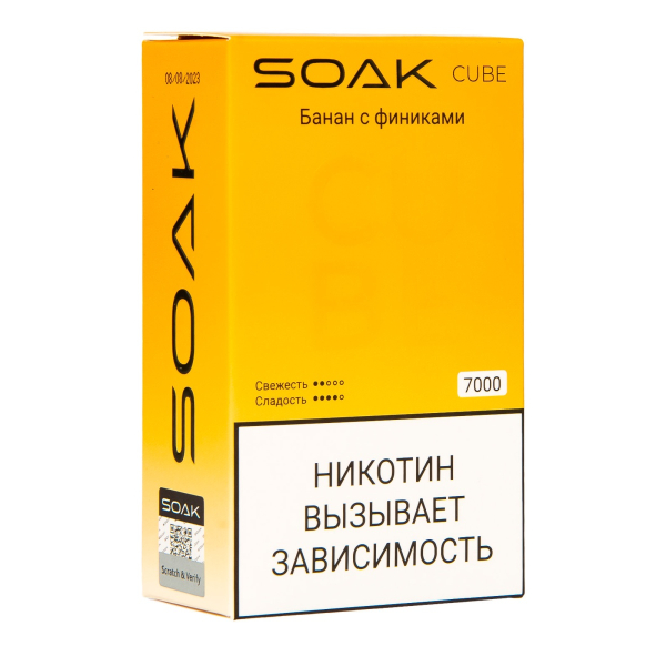 Soak Cube Банан С Финиками 7000 Затяжек в Самаре