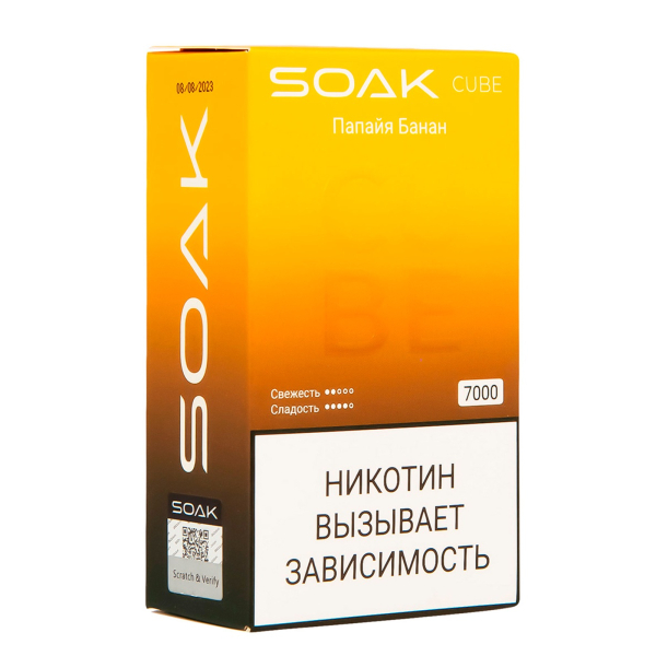Soak Cube Папайя Банан 7000 Затяжек в Самаре