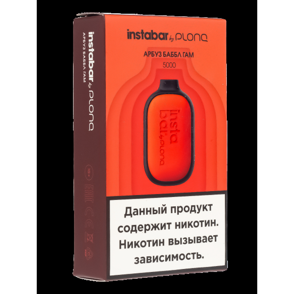 Plonq Instabar Арбуз Баббл Гам (5000 Затяжек) 20 Мг в Самаре