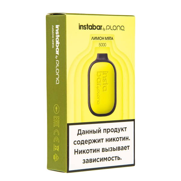 Plonq Instabar Лимон Мята (5000 Затяжек) 20 Мг в Самаре
