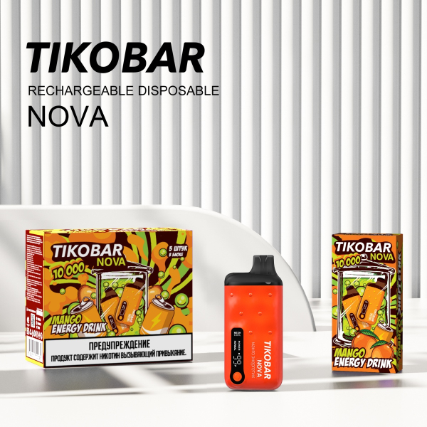 Электронка Tikobar Nova Манго Энергетик 10000 Затяжек в Самаре