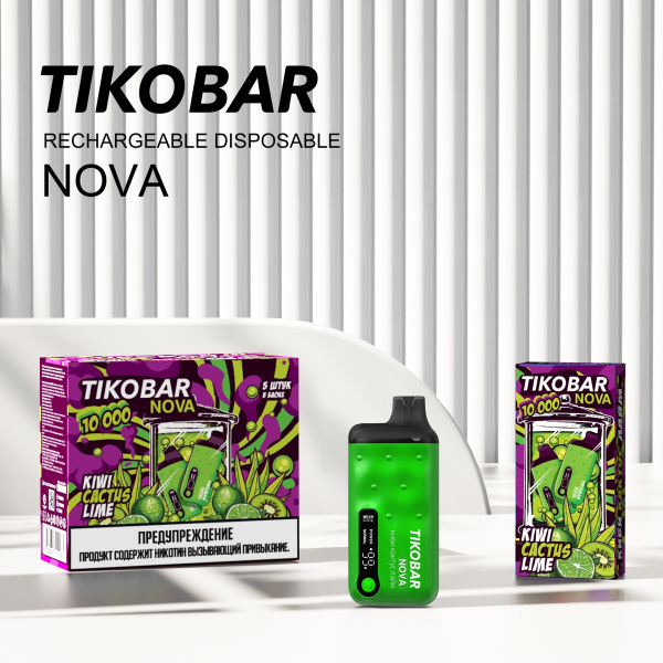 Электронка Tikobar Nova Киви Кактус Лайм 10000 Затяжек в Самаре