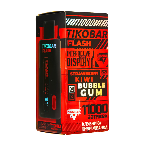 Электронка Tikobar Flash Клубника Киви Жвачка 11000 Затяжек в Самаре