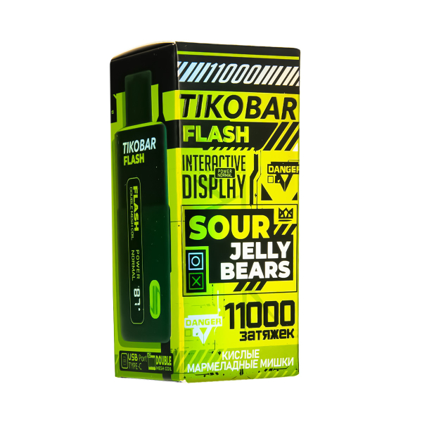 Электронка Tikobar Flash Кислые Мармеладные Мишки 11000 Затяжек в Самаре