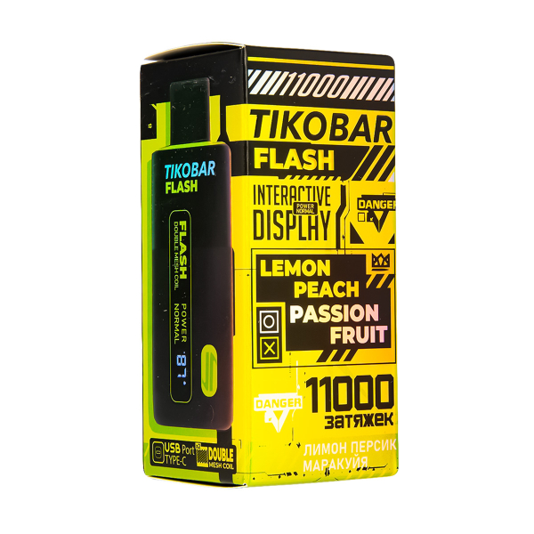 Электронка Tikobar Flash Лимон Персик Маракуйя 11000 Затяжек в Самаре