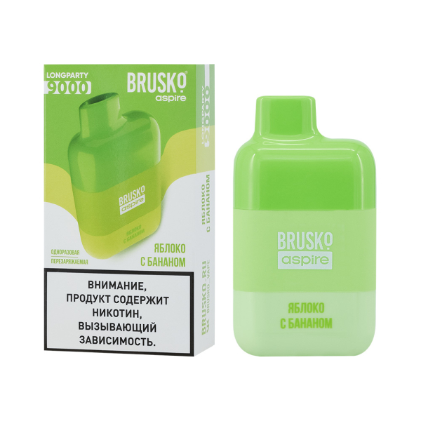 Электронка Brusko Longparty Яблоко И Банан (9000 Затяжек) в Самаре