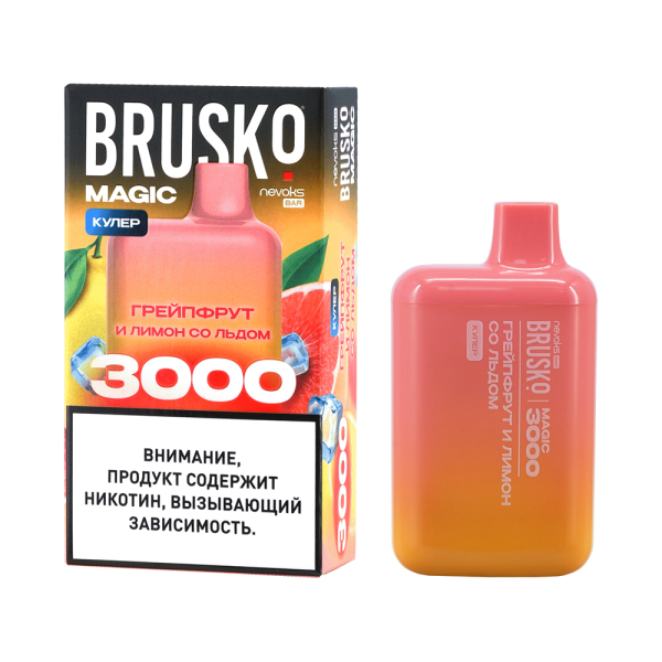 Электронка Brusko Magic Грейпфрут И Лимон Со Льдом (3000 Затяжек) в Самаре