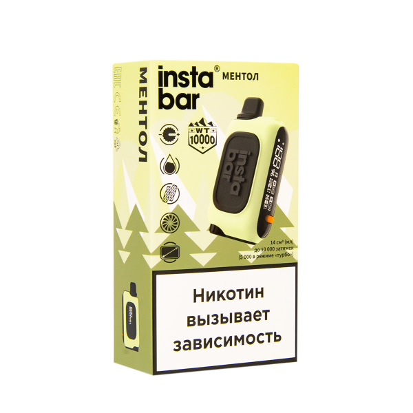 Электронка Plonq Instabar Ментол (10000 Затяжек) 20 Мг в Самаре