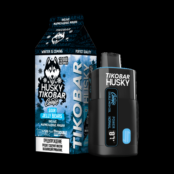 Электронка Tikobar Husky Сибирь Кислые Мармеладные Мишки 12000 Затяжек в Самаре