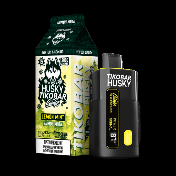 Электронка Tikobar Husky Сибирь Лимон Мята 12000 Затяжек в Самаре