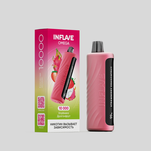 Электронка Inflave Omega Клубника Драгонфрут (10000 Затяжек) в Самаре