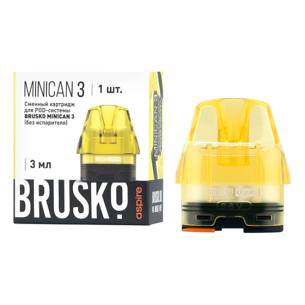 Сменный Картридж Brusko Minican 3, (Жёлтый), 3 Мл, Упак. 1 Шт в Самаре