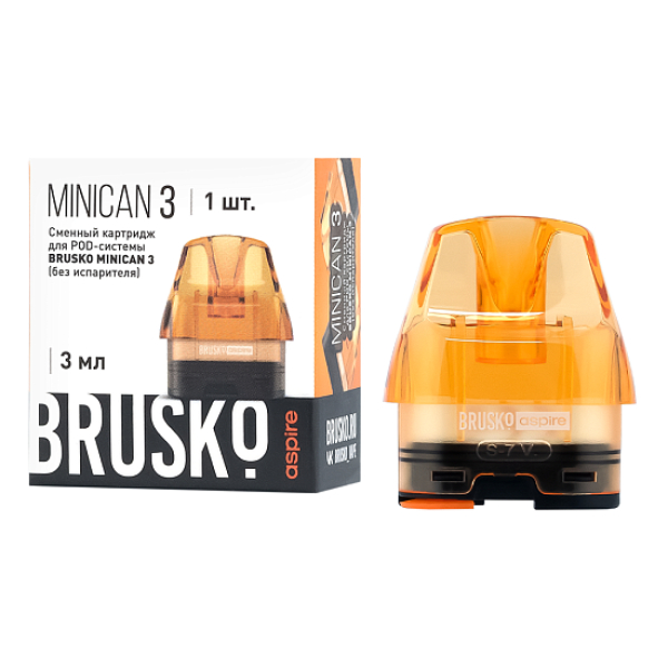 Сменный Картридж Brusko Minican 3, (Оранжевый), 3 Мл, Упак. 1 Шт в Самаре