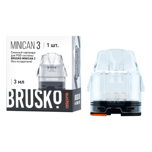 Сменный Картридж Brusko Minican 3, (Прозрачный), 3 Мл, Упак. 1 Шт в Самаре