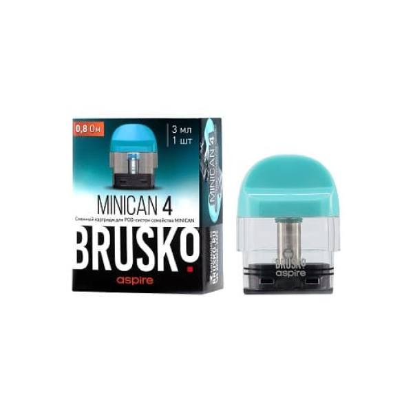 Сменный Картридж Brusko Minican 4 (3Мл) 0,8 Ом, Упак. 1 Шт голубой в Самаре