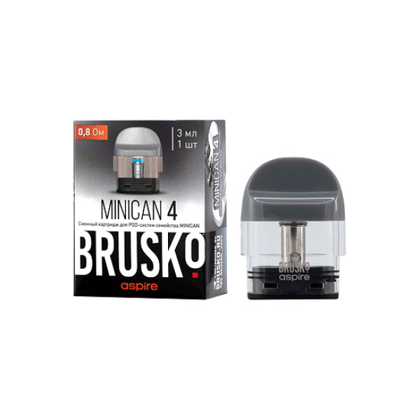 Сменный Картридж Brusko Minican 4 (3Мл) 0,8 Ом, Упак. 1 Шт серый в Самаре