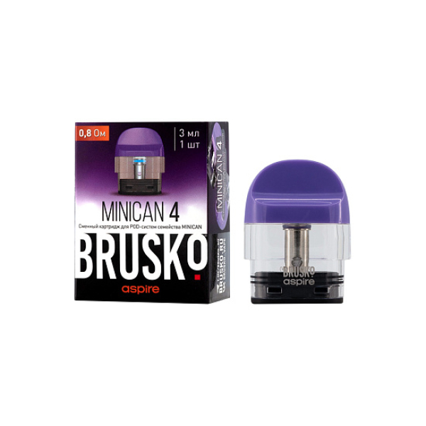 Сменный Картридж Brusko Minican 4 (3Мл) 0,8 Ом, Упак. 1 Шт синий в Самаре
