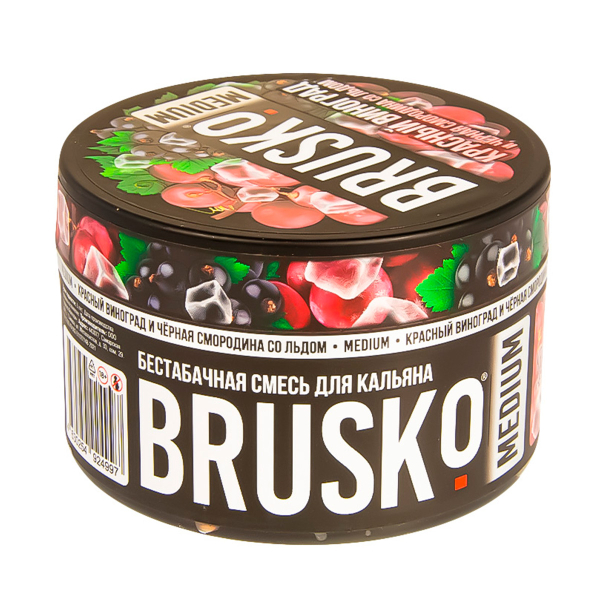 Смесь Brusko Medium Красный Виноград И Чёрная Смородина Со Льдом  250 гр в Самаре
